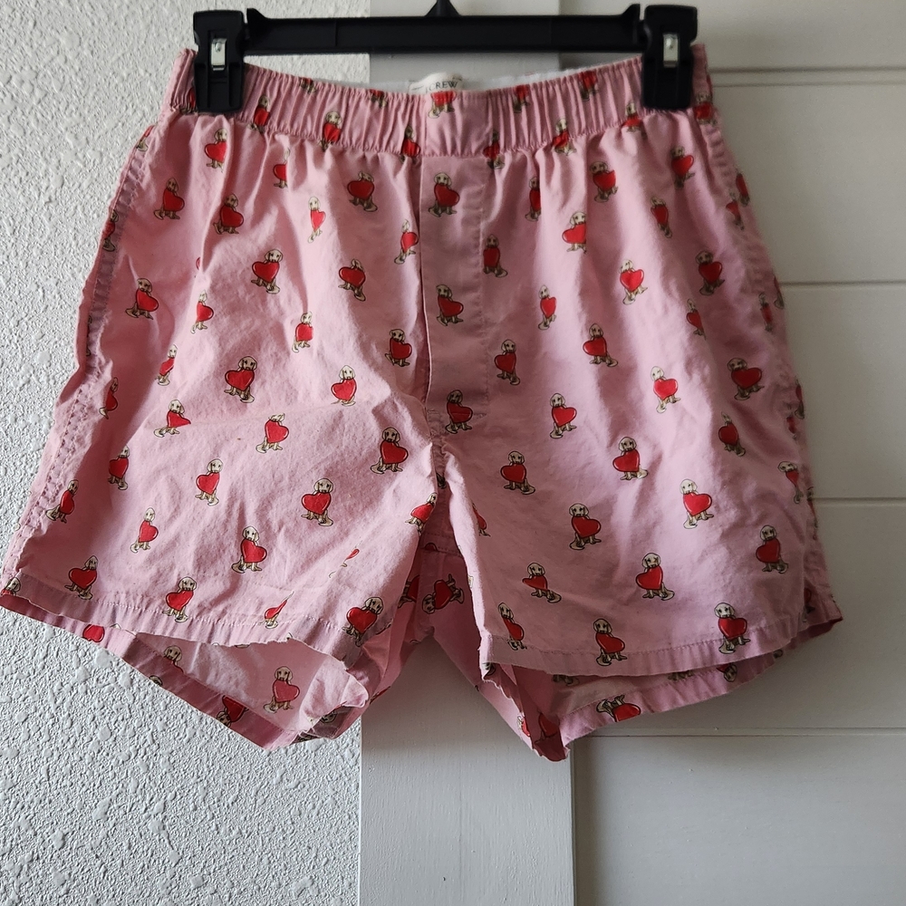 Pink Shorts with Red Apple Print